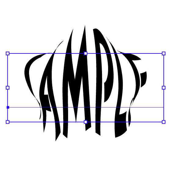 エンベロープを使用している文字を選択します。
