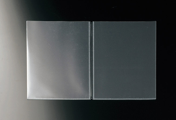 A4対応見開き】中面ビニールポケット（梨地エンボス）☆ピン綴じ用