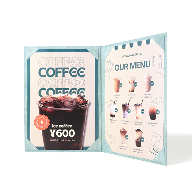 コーナー差し込み式メニューブック